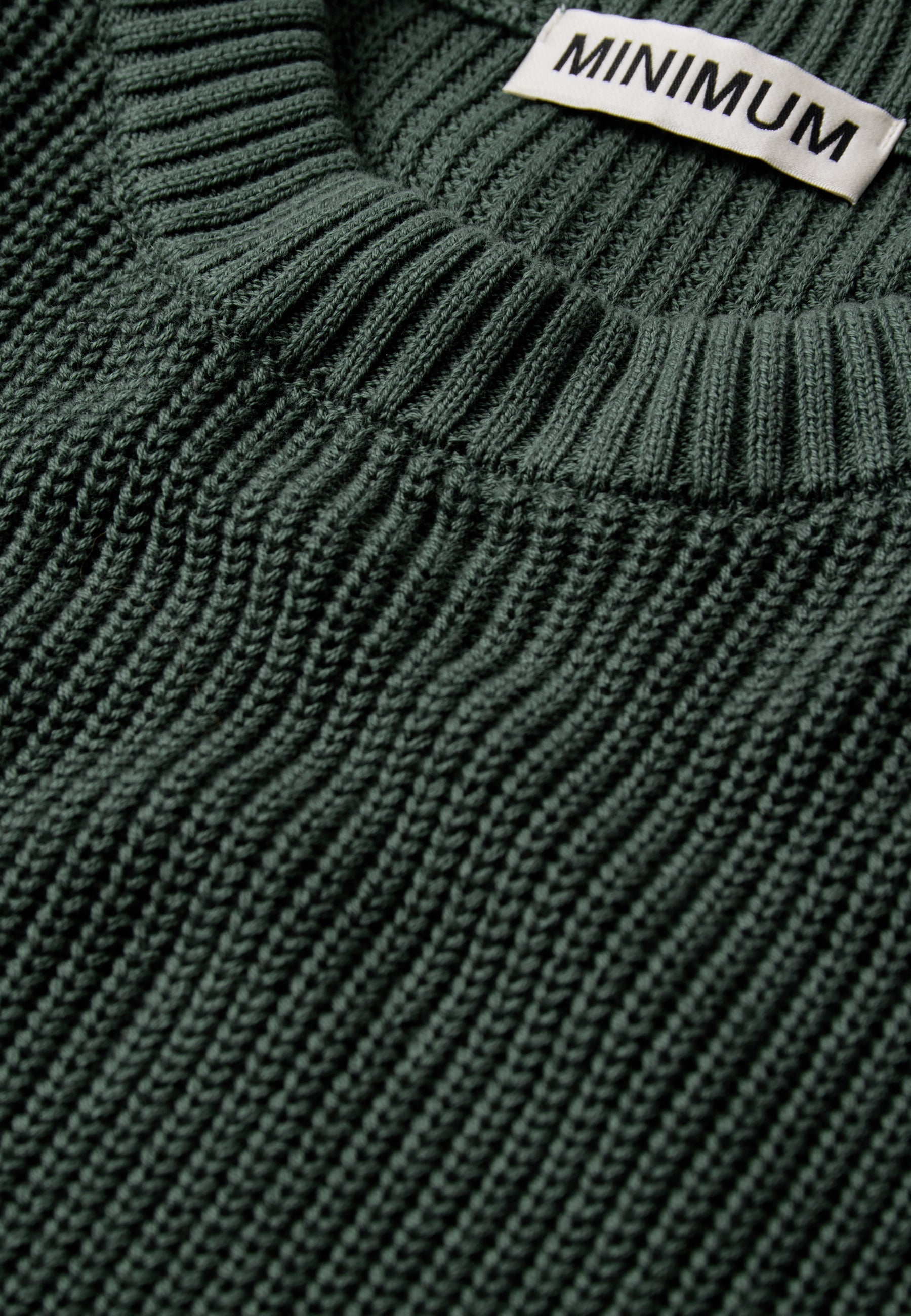 minimum male Rob basic knit sweater G006 GOTS Sweater 5913 Garden Topiary