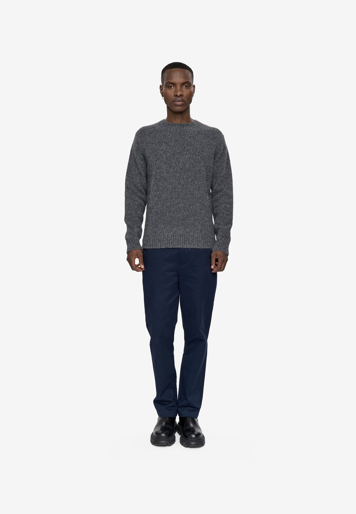 minimum male Roland knit 3815 Jumper 1312 Silver Mink