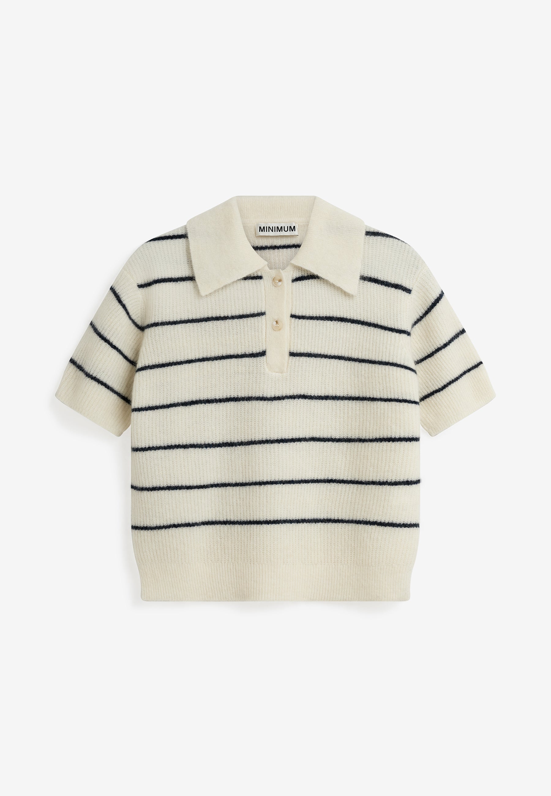 minimum female Ruth knit polo 4594 Jumper 0608 Coco Milk
