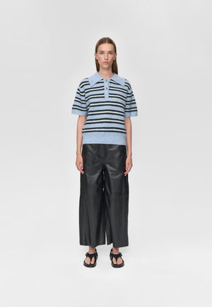 minimum female Ruth knit polo 4594 Jumper 4115 Cashmere Blue