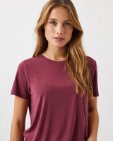 minimum female Rynah 2.0 0281 Short Sleeved T-shirt 1617 Burgundy