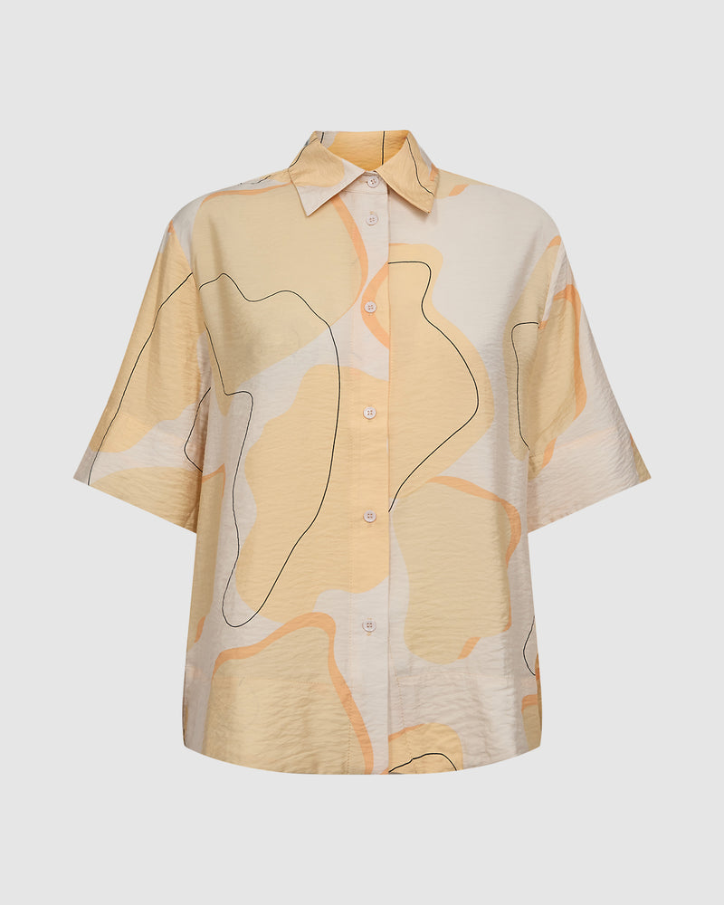 minimum female Seliana 3049 Shirt Short Sleeved Shirt 1231 Peach Cobbler