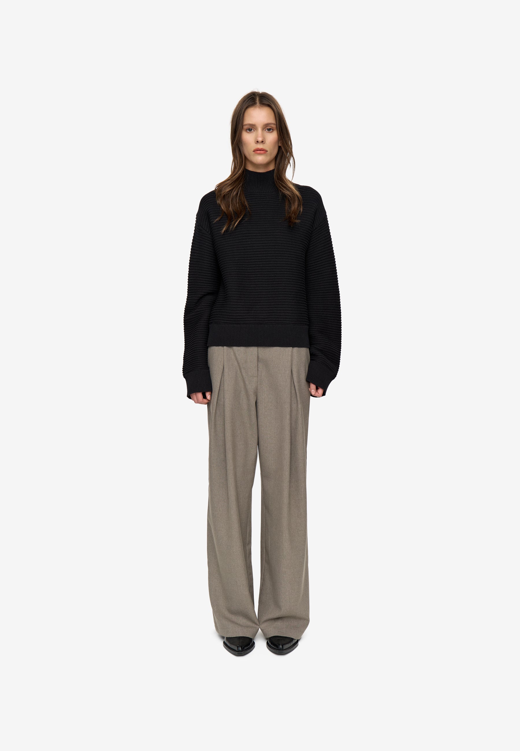 minimum female Sissel t-n jumper G035 Turtleneck 999 Black