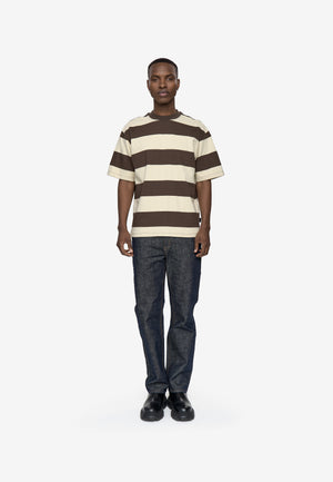 minimum male Terry rls YD strp ss tee G4607 Long Sleeved T-shirt 0812 Turkish Coffee