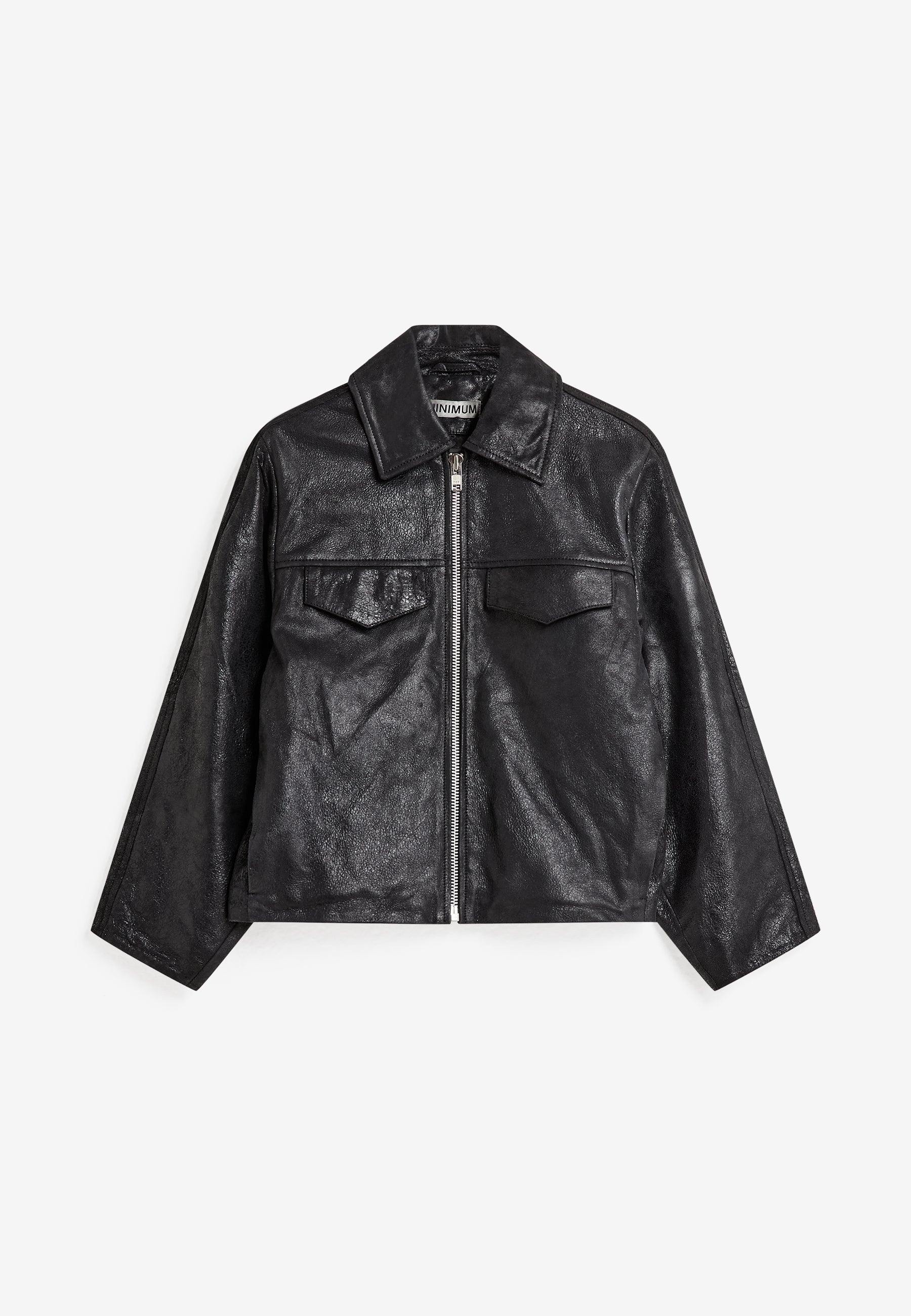 minimum female Tyra zip jacket 4447 Leather Jacket 999 Black