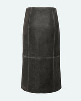 minimum female Unas 3783 Skirt Midi Skirt 980 Dark Grey