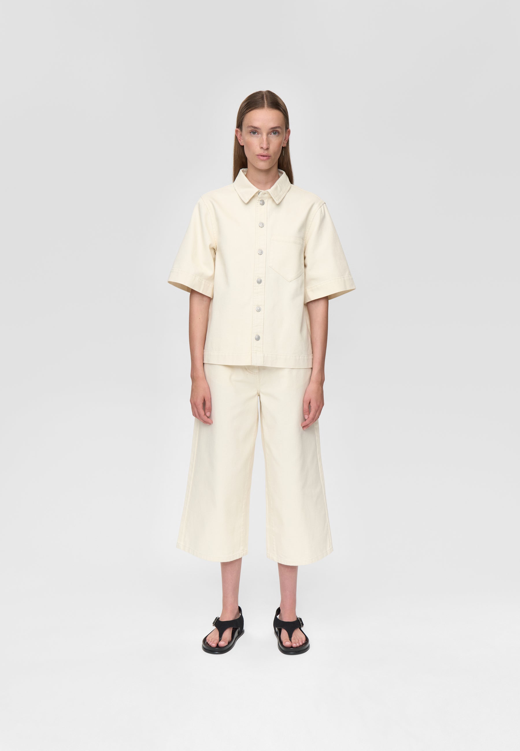 minimum female Vida ss shirt 4579 Short Sleeved Shirt 0701 Whisper white