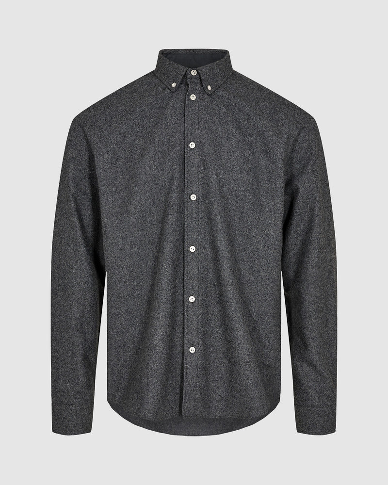 minimum male Waynes 2.0 1379 Long Sleeved Shirt 960M Grey Melange