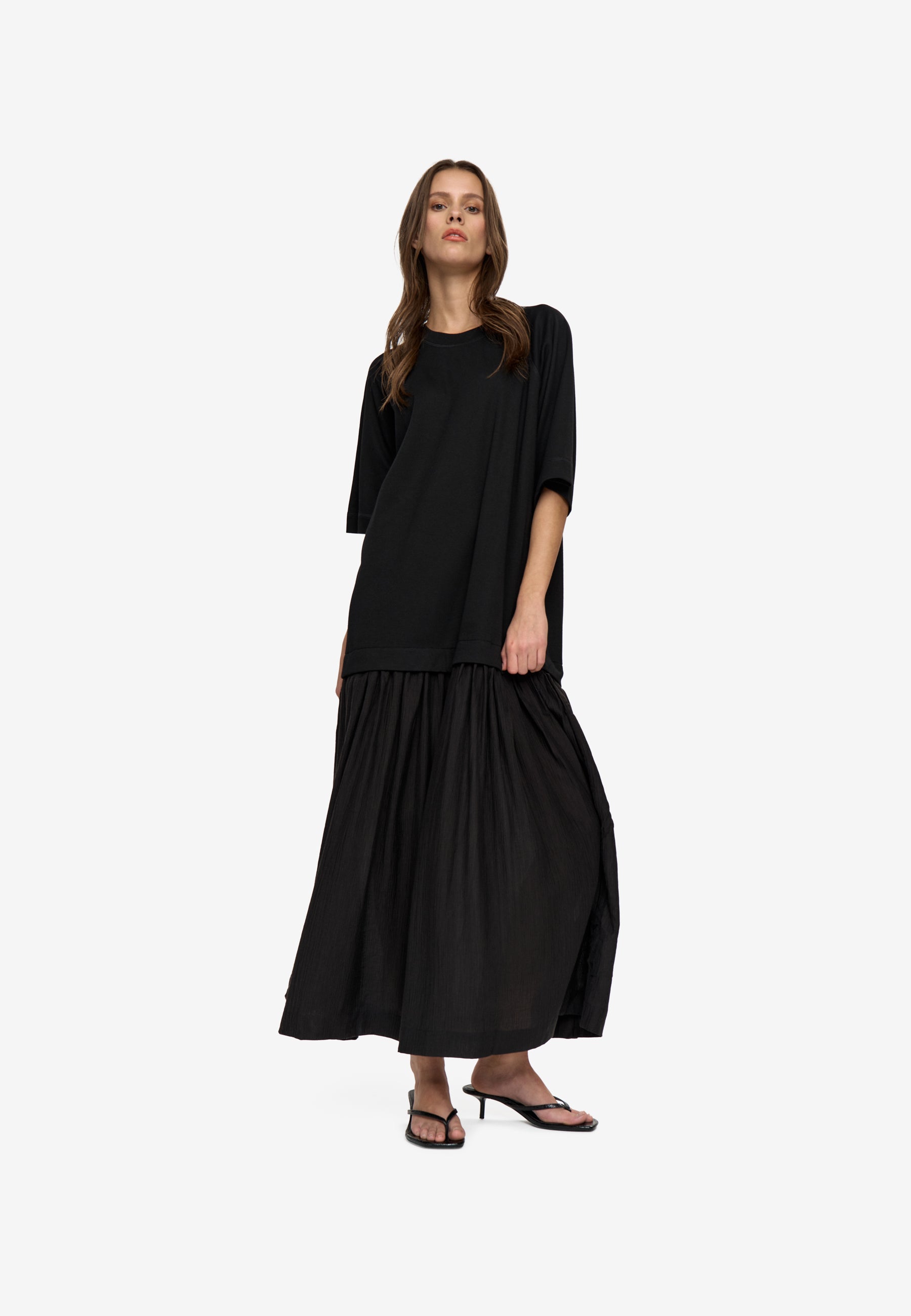 minimum female Wiley ss long dress 4772 Midi Dress 999 Black